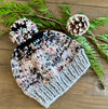 Wave Stripe Knit Pom Beanie - Zoe’s knit studio