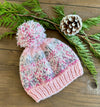 Wave Stripe Knit Pom Beanie - Zoe’s knit studio