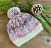 Wave Stripe Knit Pom Beanie - Zoe’s knit studio